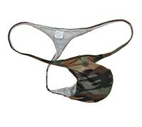 Lemja Men's Micro Thong Camouflage Bikini Pouch T-back Mini Brief Sexy Guy Underwear G-string Underpants