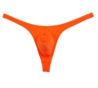 Lemja Men's Stretchy Thong Underwear Athletic Male Sexy T-back Micro Bikini String Pants