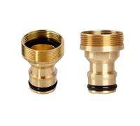 LEMLIN Pack of 2 universal tap connectors, M22 female thread and M24 male thread, hose adapter, tap adapter, hose coupling, garden hose connection