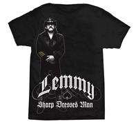Lemmy Men's Sharp Dressed Man Cotton T-Shirt in Black | Size: Medium Lemmy Black M