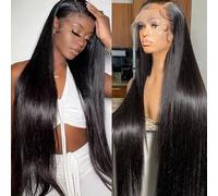 Lemoda Straight SKINLIKE Real HD 13x4 Full Lace Frontal Wigs 210% Density 15A Brazilian Straight Virgin Human Hair Lace Front Wig 30inch Invisible 0.1mm Ultra-thin Frayed Ends Tiny Knots