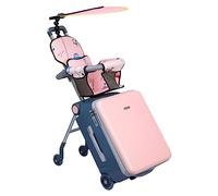 LemoHome Expandable Luggage with Rotating Wheels, Large Suitcase with Child Seat Design, Hard Luggage for Men and Women, 20 Inch Hard Carry On Luggage for Travel, Pink, Big, Expandable, lightweight