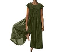 Lemoiitea Women's Cotton Linen Jumpsuit Casual Solid Color Romper Long Playsuit Zipper Short Sleeve Wide Leg Jumpsuit Casual Loose Fit Vacation Bodycon Fashion Comfortable Onesies