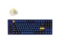 LEMOKEY L3 TKL Layout Wireless QMK/Launcher Full-Metal Hot-Swappable RGB Backlight Custom Mechanical Keyboard for Windows/Linux,Gateron Banana Switch,Fully Assembled Knob-Blue
