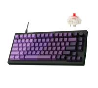 LEMOKEY X4 QMK Wired Mechanical Keyboard, 75% Layout South-Facing Red Backlit, Side-Printed Double-Shot PBT Keycaps with Linear Red Mechanical Switch for Windows