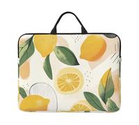 Lemon Abstract Laptop Case 14 Inch Summer Fruit Laptop Bag for Women Men, Water-Resistant Business Computer Carrying Bag Shockproof Notebook Sleeve