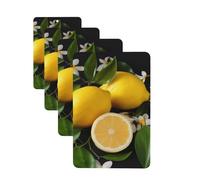 Lemon and Flower Car Air Freshener Cards for Women Men 4 Pack Cute Car Accessories Long Lasting Scent Car Diffuser Hanging Auto Aromatherapy Tablets Car Fresheners Gifts