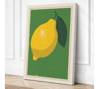 Lemon and Leaf Botanical Canvas Wall Art Print 18x12 Inch (46 x 30 cm)