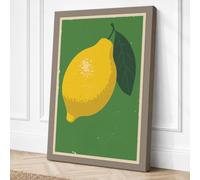 Lemon and Leaf Botanical Canvas Wall Art Print 18x12 Inch (46 x 30 cm)
