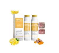 Lemon and Turmeric Lip Balm for Dark Lips, Natural Lip Balm & Moisturizer with Turmeric, Dark Lip Treatment for Smokers Long-Lasting Nourish & Exfoliator for Dry, Cracked, and Dull Lips