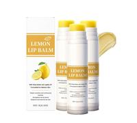 Lemon and Turmeric Lip Lightening Balm for Dark Lips, Lip Exfoliator Scrub, Moisturizing Lip Repair Balm, Lip Scrub for Brightening, Moisturizes Dry Lips with Shea Butter, Daily Lip Care (3PC)