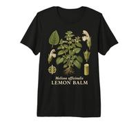Lemon Balm Botanical Anatomy Herb Diagram Vintage Style Premium T-Shirt