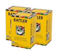 Lemon Black Tea Bags - 60 Individually Wrapped Envelope Bags (3 x 20) | Battler Bold Ceylon Black Tea with Natural Lemon Flavour | Fresh, Aromatic & Refreshing Citrus Infusion