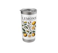 Lemon Botanical Study Print Citrus Limon Vintage Fruit Stainless Steel Insulated Tumbler