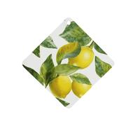 Lemon Branch Leaves Car Air Freshener Hanging, Long Lasting Scented Car Aromatherapy Tablets, Rhombus Fragrance Scented Cards for Vehicles, Bedroom, Wardrobe Black-style