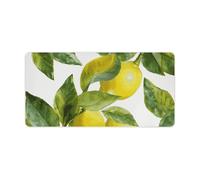 Lemon Branch Leaves Desk Pad，Multifunctional Smooth Generic Keyboard Pad，Extended X Large Portable and Washable Desk Mat for PC Gaming, Office & Home Use
