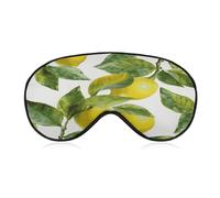 Lemon Branch Leaves Sleep Mask for Side Sleeper Light Blocking Night Blindfold Eye Shade Cover with Adjustable Strap Soft Breathable Zero Pressure Eye Masks for Travel Nap