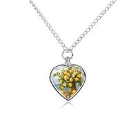 Lemon by The Window Pet Urn Necklace for Dog Cat Ashes Heart Pets Cremation Keepsake Waterproof Pendant Memorial Jewelry Pendants Gifts for Women Men