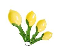 Lemon Ceramic Spoons Set: Lemon Shaped Measuring Spoons: 1 Tablespoon, 1 Teaspoon, 1/2 Teaspoon and 1/4 Teaspoon