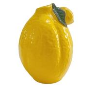 Lemon Ceramic Vase 6x5 Inch, Creative Yellow Fruit Shaped Planter, Cute Decorative Vase for Home, Kitchen, Office, Idea