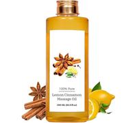 Lemon Cinnamon Massage Oil - 500ml | Sensual Harmony Meets Natural Elegance | Vegan | Cruelty-Free | Natural Bliss | Ideal for Couples, Date Nights & Relaxing Massages