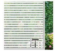 LEMON CLOUD Privacy Window Film Self-adhesive No-Glue Static Cling Stripe Pattern Frosted Window Film Decorative Privacy Glass Film for Office Home All Smooth Glass Surface 44.5 x 200 cm with Tool