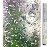 LEMON CLOUD Window Film Privacy, Frosted Opaque Glass Films, Non Adhesive Static Cling Heat Control, Tint Decorative Film, for Bathroom Living Room Rental House, Tulip (75x400cm)