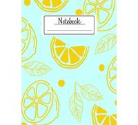 Lemon Composition Notebook: | Nice notebook with lemon design in yellow and turquoise colors | Ideal for your notes, writing down thoughts and ideas | 120 page lined paper, 8.5x11" inches