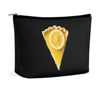 Lemon Curd Tart Cute Makeup Bag for Women Portable Cosmetic Pouch Lightweight Travel Toiletry Bags