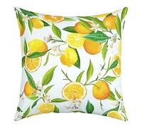 Lemon Cushion Cover Cushion Case Summer Tropical Fruit Throw Pillow Covers 16"x16" 1 Pcs for Kids Boys Girls Lemon Floral Decor Pillow Case Pillowcase Orange Green Outdoor Pillows Covers Bedroom