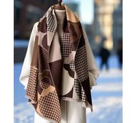 Lemon Daisy Accessories Women's Avery Winter Scarf Shawl in Dark Brown Lemon Daisy Accessories Dark Brown One Size