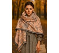 Lemon Daisy Accessories Women's Freya Winter Wrap Scarf Shawl in Peach Lemon Daisy Accessories Peach One Size