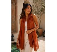 Lemon Daisy Accessories Women's Nada Lightweight Wedding Guest Luxury Scarf in Burnt Orange Lemon Daisy Accessories Burnt Orange One Size
