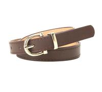 Lemon Daisy Accessories Women's Noa Sleek Everyday Belt in Dark Brown Lemon Daisy Accessories Dark Brown One Size