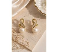 Lemon Daisy Accessories Women's Pearl Drop Earrings for Bridesmaids Wedding Guests in Gold Lemon Daisy Accessories Gold One Size