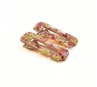 Lemon Daisy Accessories Women's Set of 2 Rectangle Mars Hair Clips in Light Pink Lemon Daisy Accessories Light Pink One Size