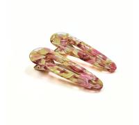 Lemon Daisy Accessories Women's Set of 2 Waterdrop Mars Hair Clips in Light Pink Lemon Daisy Accessories Light Pink One Size