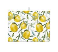 Lemon Dish Drying Mat 18x24 For Kitchen Counter Absorbent Microfiber Dishes Pad Dish Drainer Rack Mats Fast Dry Kitchen Accessories