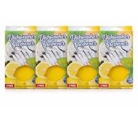 Lemon Dishwasher Freshener & Deodorizer - Powerful Lemon Action to Neutralise Odours & Grease - Universal Fit for All Dishwashers-5 Week Supply/Pack (Pack of 4 (8 Freshner))