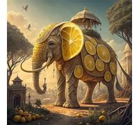 Lemon Elephant Woods 1000 Piece Jigsaw Puzzles for Adults, Colourful, Fun, Challenging and Brainteasing Adults jigsaw puzzles 1000 Pieces, Beautiful Decoration Puzzle