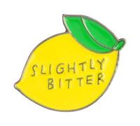 Lemon Enameled Brooch Jewelry Gift with Button Pins with Slightly Bitter Fruit Durability