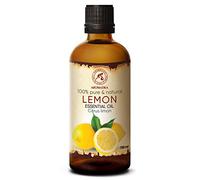 Lemon Essential Oil 100ml - Citrus Limon - Italy - 100% Pure & Natural - Lemon Oils for Good Sleep & Good Mood - Best for Beauty - Aromatherapy - Relax - Diffuser - Nails Care