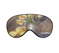 Lemon Flower Sleep Mask Soft Eye Mask Eye Cover Eyeshade Blindfold with Adjustable Strap