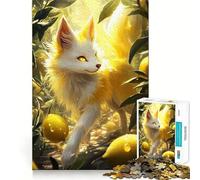 Lemon Fox in Orchard 1000-piece Puzzle for Teenagers Clear Logic Snug Joint Fun Activity Christmas Surprise (50x75cm)