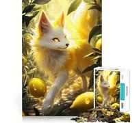 Lemon Fox in Orchard Jigsaw Puzzles for Adults1000 Piece Logic Build Stress Less Fun Challenge (38x26cm)