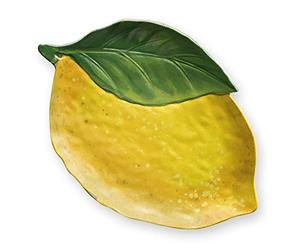 Lemon Fresh Figural Serving Platter Melamine/Plastic for Outdoor Dining