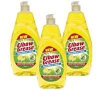 Valuehive Elbow Grease Lemon fresh Washing Up Liquid - Power Degreaser for Glasses Pans and Plates - 3 x 600ml