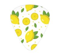 Lemon Fruit Green Yellow,12 Pcs Guitar Pick,3 Different Thickness Plectrums for Acoustic Guitar Bass Ukulele (0.46mm 0.96mm 0.71mm)