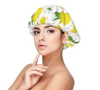 Lemon Fruit Green Yellow,Adjustable Silk Hair Wrap Adult's Satin Sleeping Cap Hair Women's Elastic Sleep Bonnet