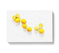 Lemon Fruit Painting Modern Art Canvas Wall Art Print Ready to Hang, Framed Picture for Living Room Bedroom Home Office Décor, 60x40 cm (24x16 Inch)